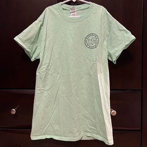 Adult Small puppy love pale green tshirt